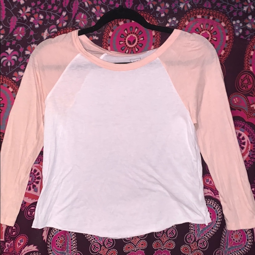 Pacsun 3-Quarter Sleeve Length Baseball Tee